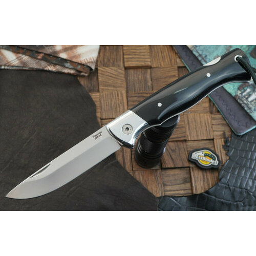 фото Седов а. а. складной нож лиса, сталь 95х18, рукоять черный акрил ножи седова а.а.