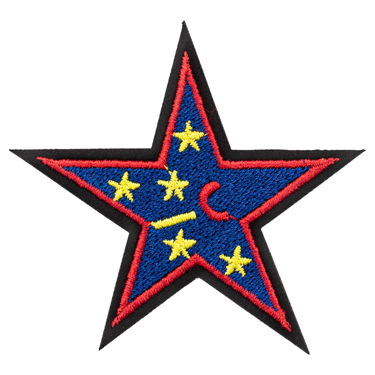 Термоаппликация на одежду Hobby&Pro 'Синяя звезда', 6.9*6.3 см