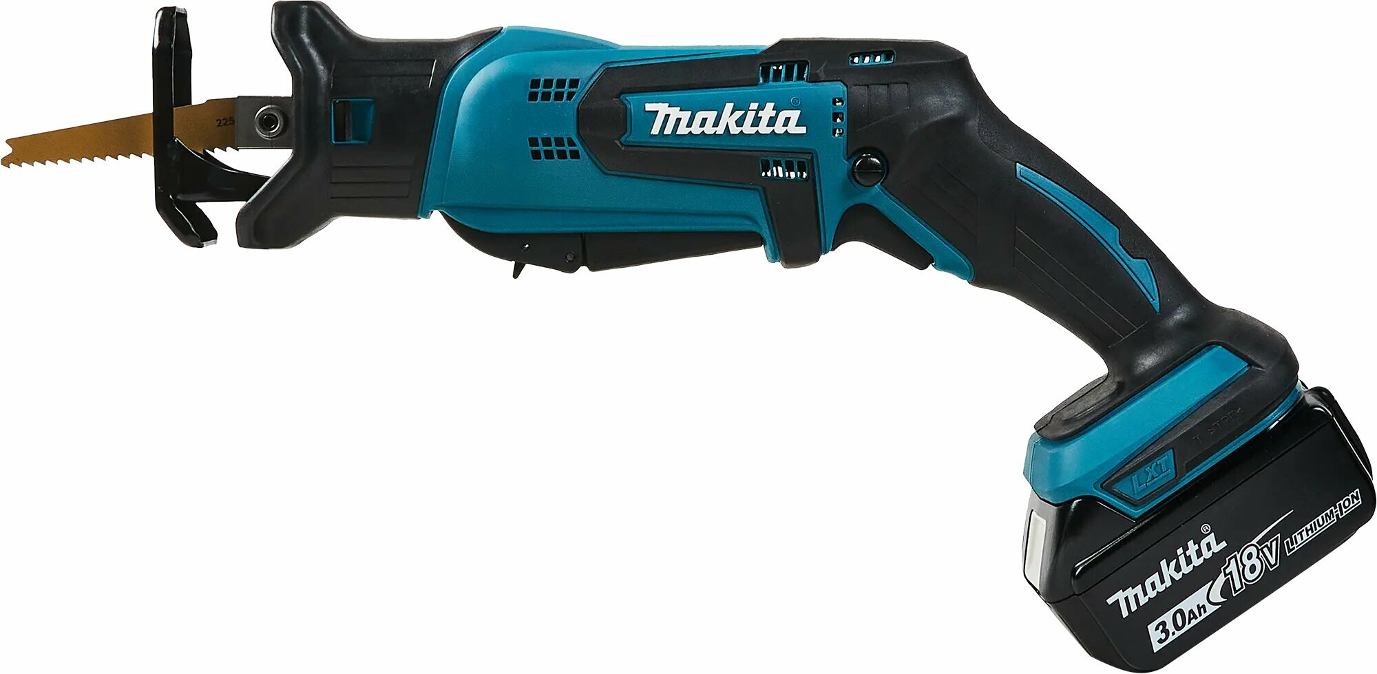 Пила сабельная аккумуляторная Makita , 18 В Li-Ion 2х3 Ач - фото №3