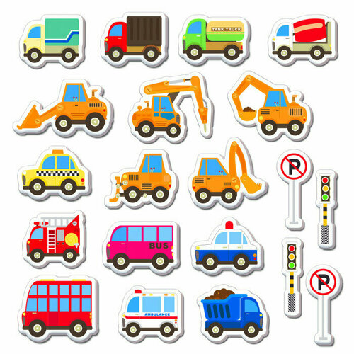 Игры на магнитах Большой набор машинок 396₽