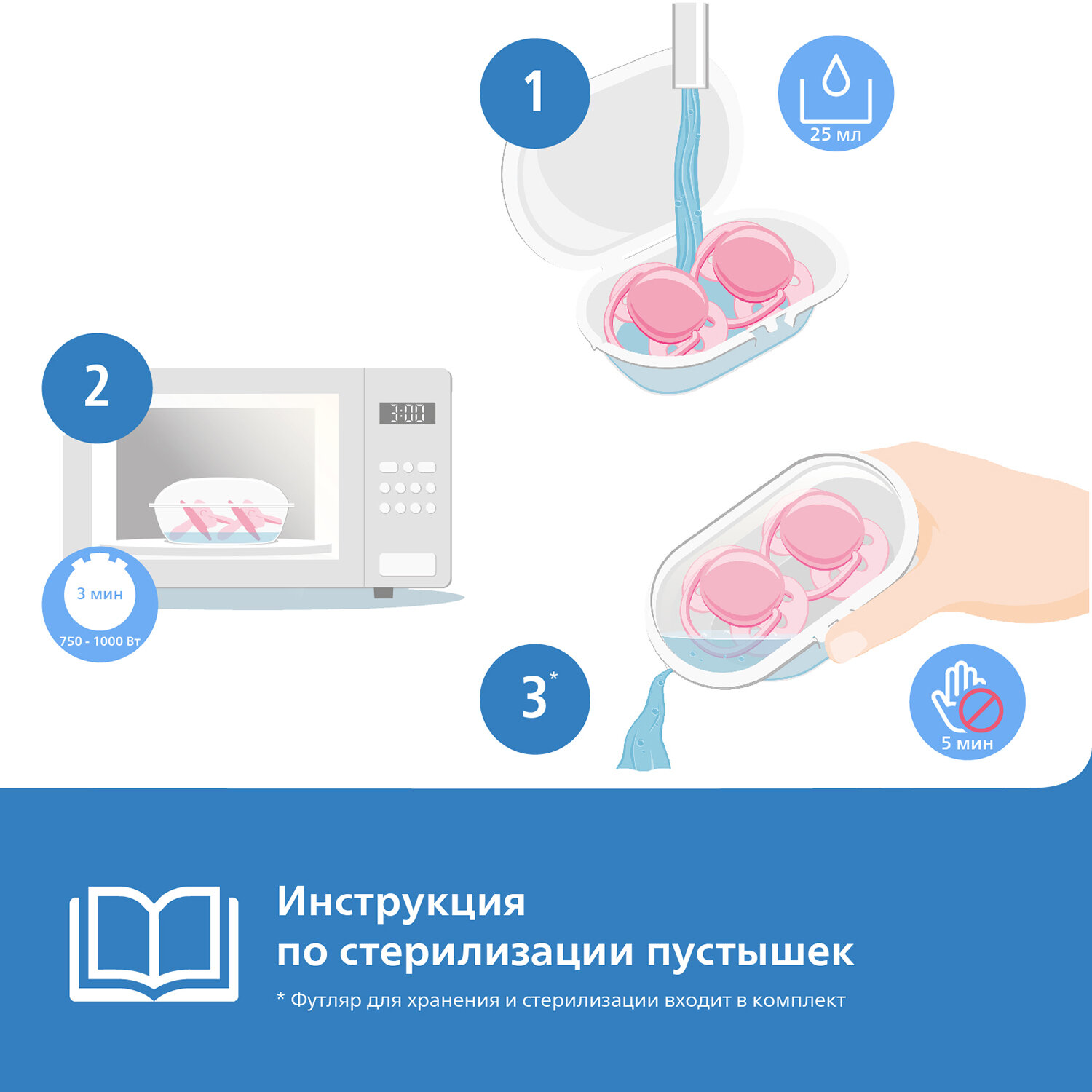 Соска-пустышка силиконовая ортодонтическая с футляром 6-18 мес. Ultra Air Philips Avent 2шт (SCF085/03) Philips Consumer Lifestyle B.V. - фото №7