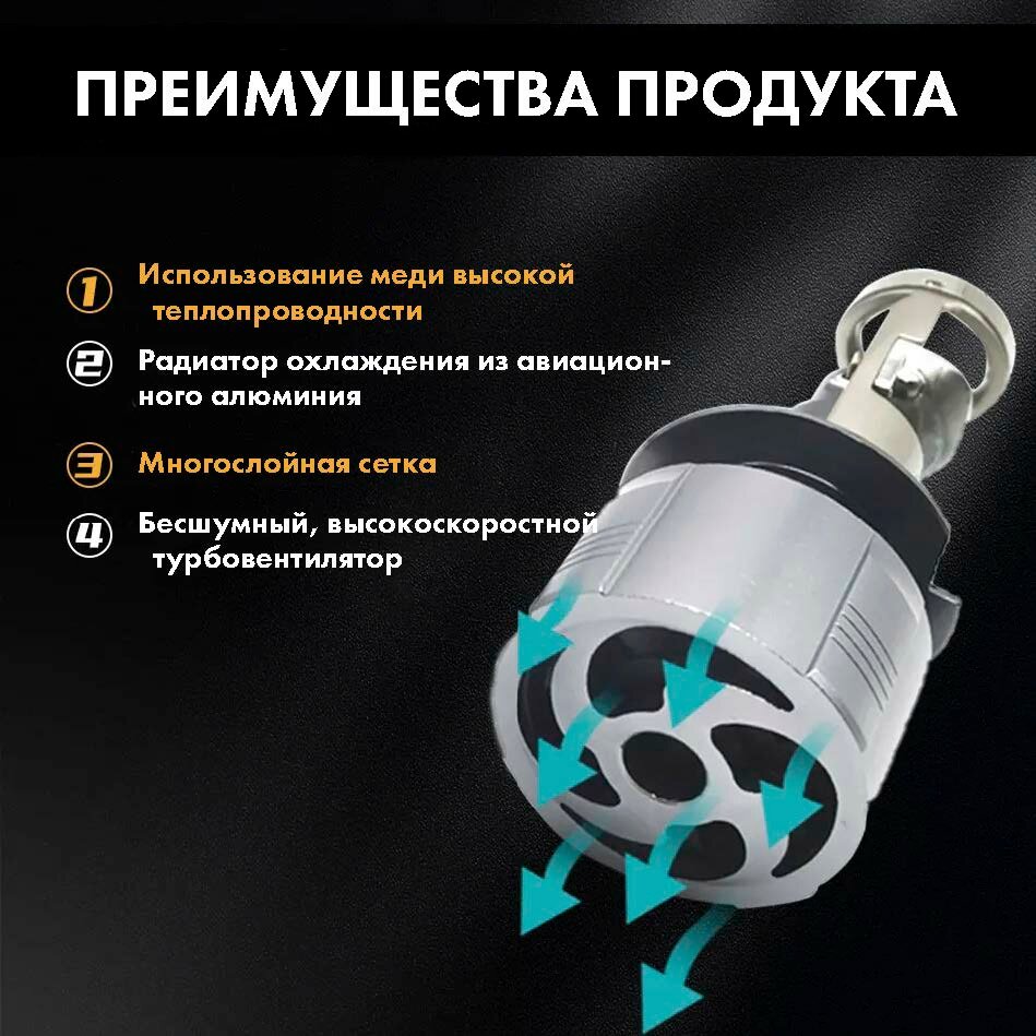 Автомобильные Лед лампы H7 6000 К светодиодные мини линзы bi led — фото 1