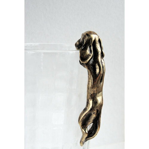 Такса висячая на стакане латунная статуэтка 990₽