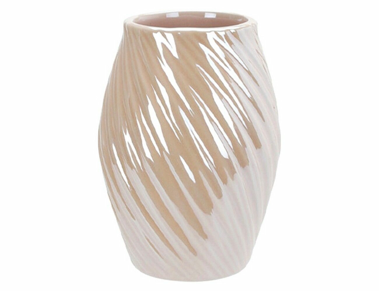 фото Декоративная ваза эймери, керамика, жемчужная, 16 см, Koopman International ALX619160-3