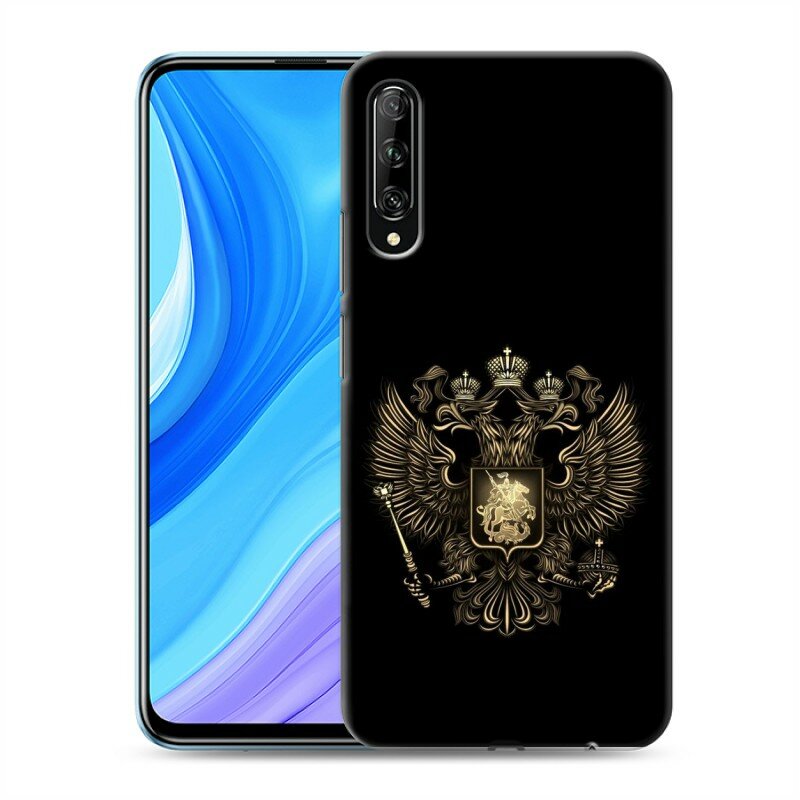 Дизайнерский силиконовый чехол для Huawei Y9s Флаг и герб России