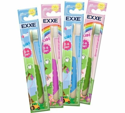 Детская зубная щетка EXXE Baby 2-6 лет (мягкая) , 1 шт