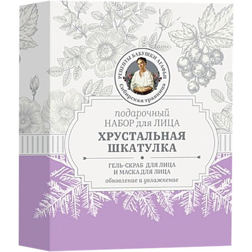 Набор Рецепты Бабушки Агафьи крем для лица 50мл+скраб для лица 50мл в ассортименте