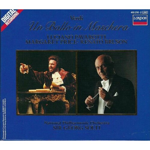 Audio CD Verdi: Un Ballo in Maschera. Luciano Pavarotti, Margaret Price, National Philharmonic Orchestra, Georg Solti (2 CD)