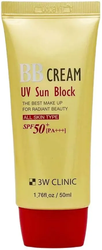 Крем BB солнцезащитный 3W Clinic UV Sun Block BB Cream SPF 50+ PA+++, 50 мл
