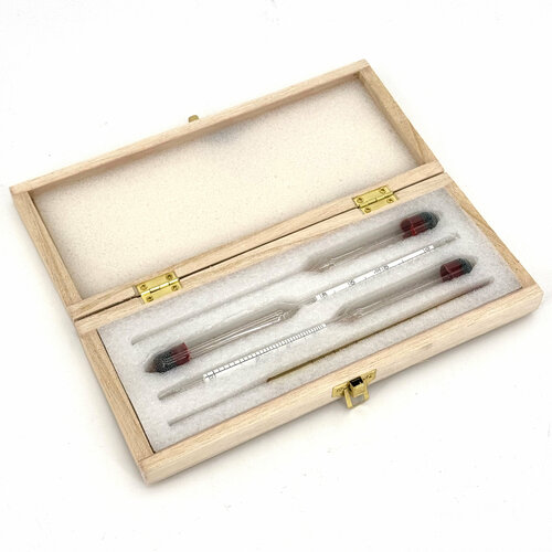 Набор спиртомеров АСП-3 с термометром для измерения крепости спирта и самогона 49400₽