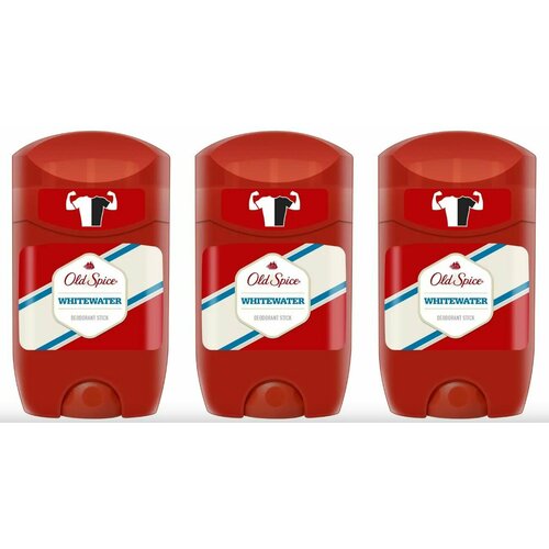 old spice дезодорант спрей whitewater 150 мл Old Spice Дезодорант мужской, Whitewater 50 мл, 3 шт