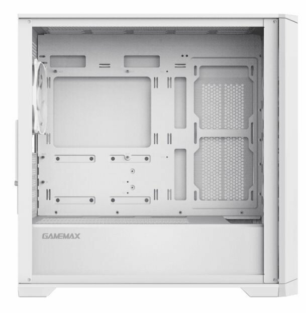 Компьютерный корпус mATX, без блока питания/ Gamemax Destroyer TGW mATX case, white, w/o psu, w/1xUSB3.0+2xUSB2.0, Combo Audio, w/3x12cm ARGB front fa — фото 17