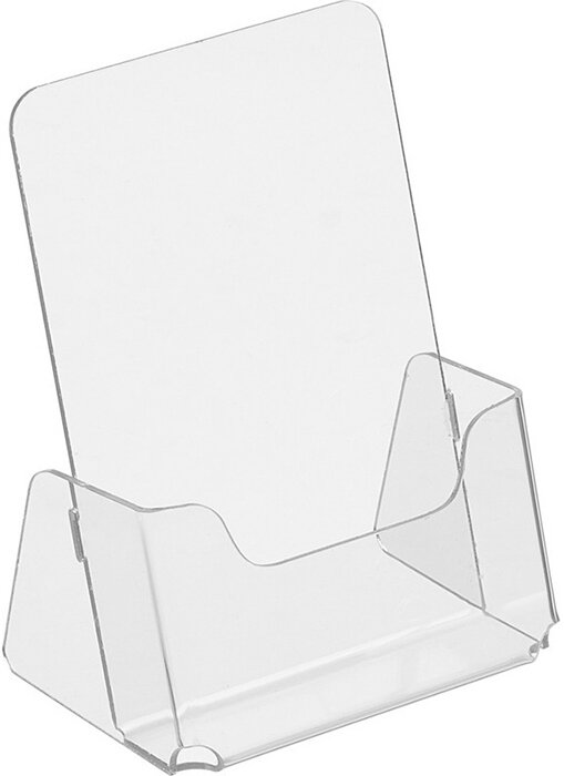 Держатель для бумаг Подставка настольная Attache вертикальная, односторонняя (прозрачная)