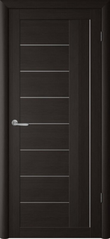 Межкомнатная дверь (дверное полотно) Albero Марсель покрытие Эко-шпон / ПО Темный кипарис Мателюкс 60х200
