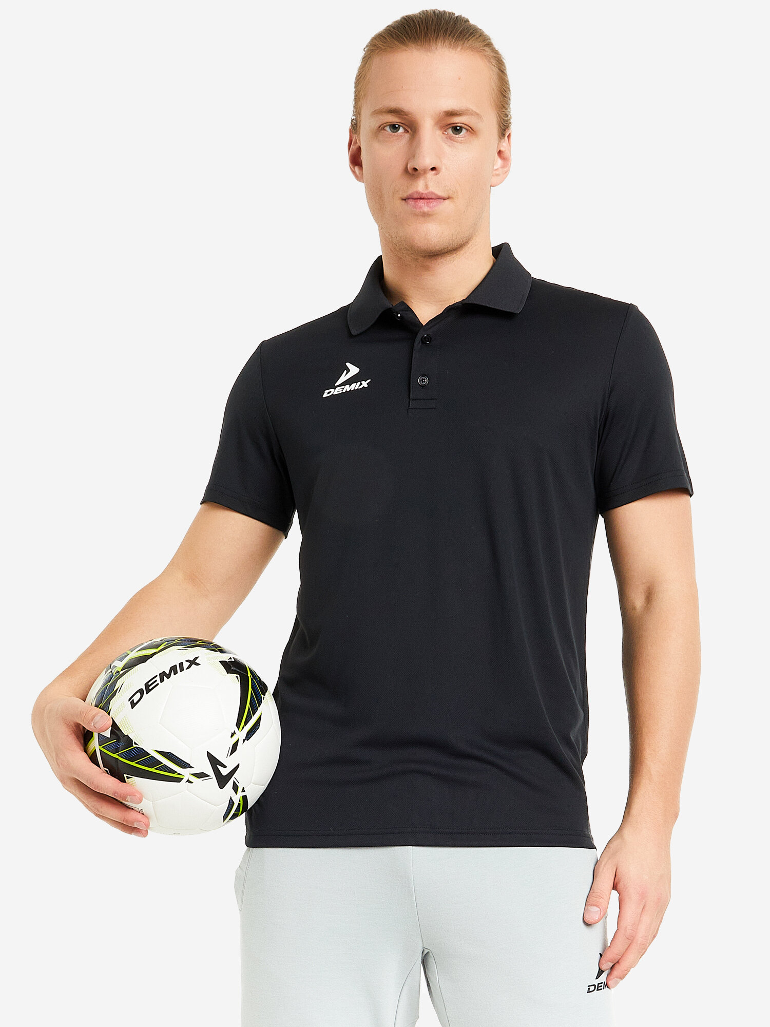 фото Поло мужское Demix Черный; RU: 54, Ориг: 54