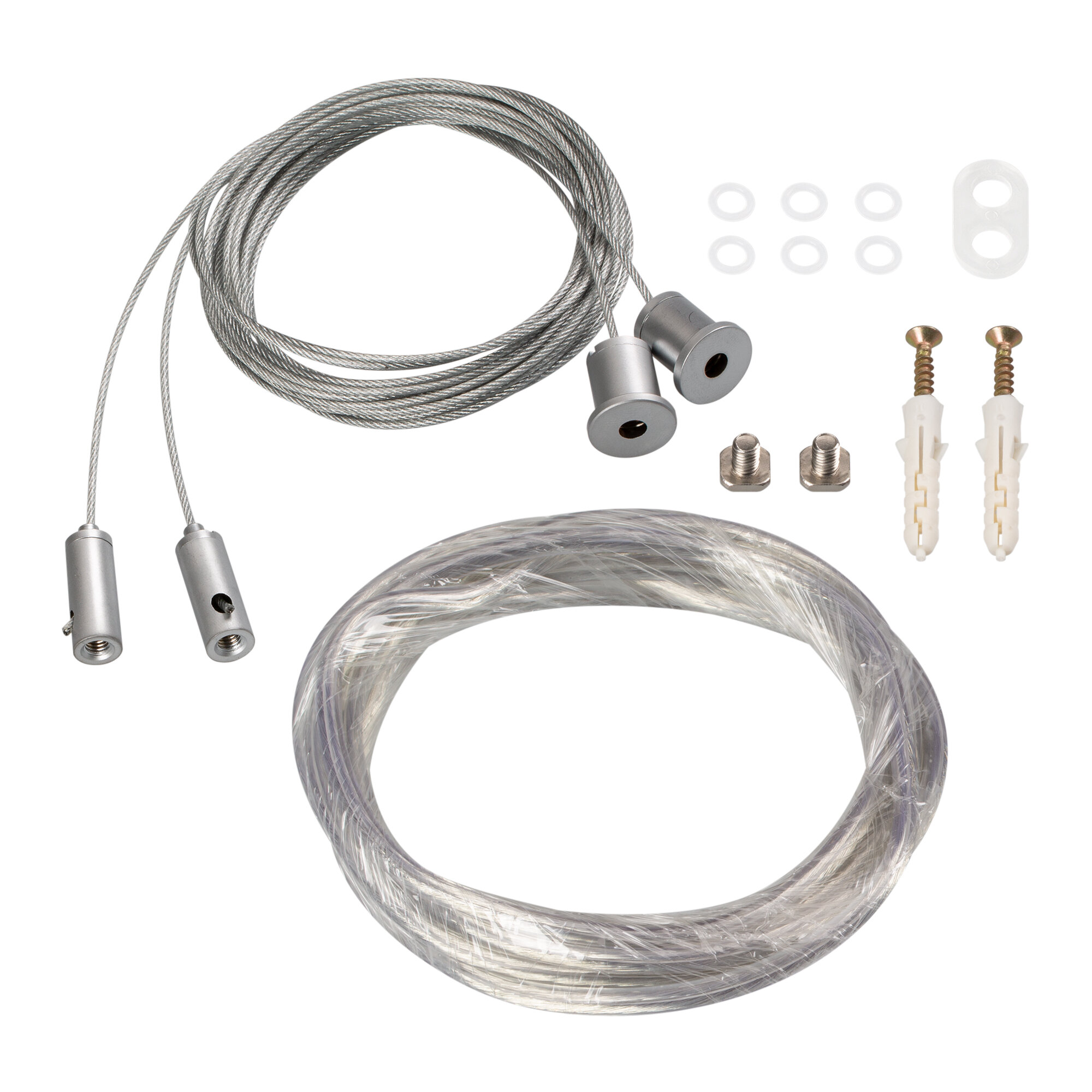 Arlight Подвес токопроводящий ARL-2x2m Set SILVER (Pad 9x2mm, 2x18AWG) (Arlight, провод 2x0.75)