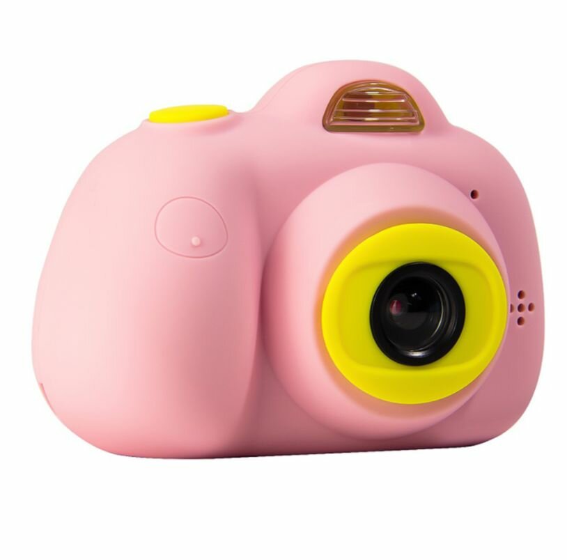 Детская цифровая фото- и видео- камера (без TF-карты) D6 2.0-дюймовый HD IPS-экран 1080P, 8-мегапикселей - розовая