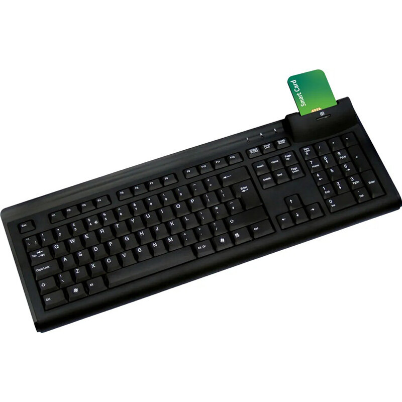 Клавиатура Acer Wired Keyboard Black Acer Wired Keyboard CHICONY KUS-0967 USB Black layout for RU with slot for Smart Card (GP.KBD11.01V) - фото №3