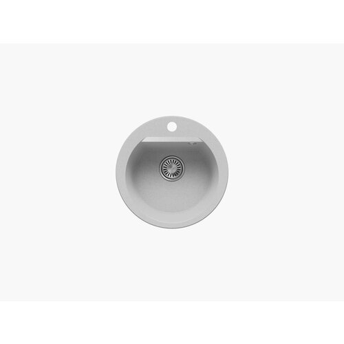 Кухонная каменная мойка 52x52 Polygran ATOL-520 светло-серый