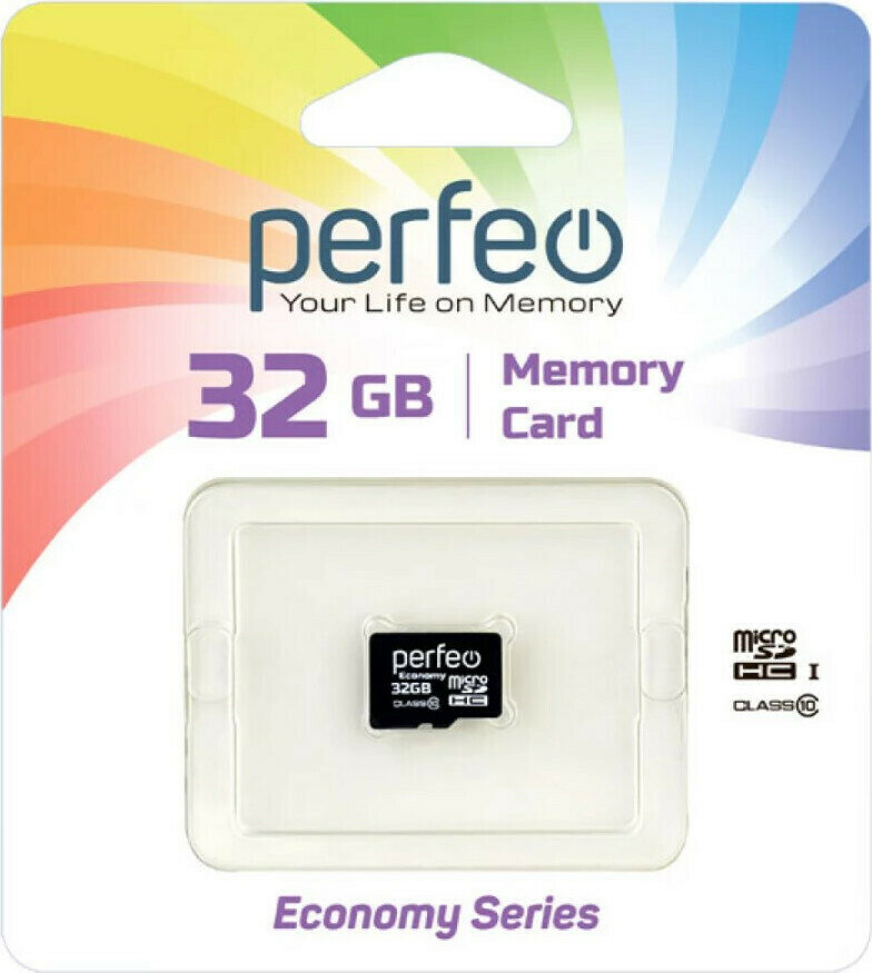 Карта памяти Карта памяти Perfeo microSD 32GB High-Capacity (Class 10) w/o Adapter economy series