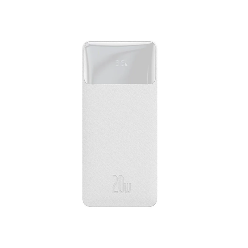 Внешний аккумулятор Baseus Bipow Digital Display Fast Charge Power Bank 20000mAh 20W White (PPBD050302)