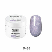 RuNail, гель-лак с фольгой и фигурными пайетками "Гортензия" №9436, 5 гр