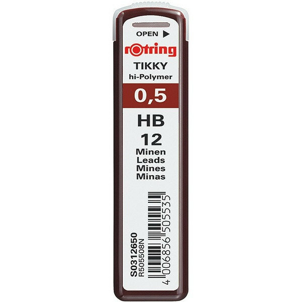 Набор Rotring "Tikky": мех.карандаш 0,5 HB, грифели 0,5 HB, ластик, блистер - фото №5