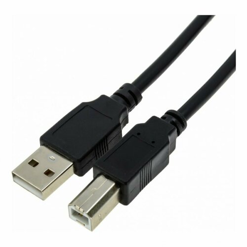 кабель usb 2 0 для принтера usb type a usb type b длина 1 8 м белый Кабель USB 2.0 для принтера USB (Type-A)-USB (Type-B) Длина: 1 м, черный