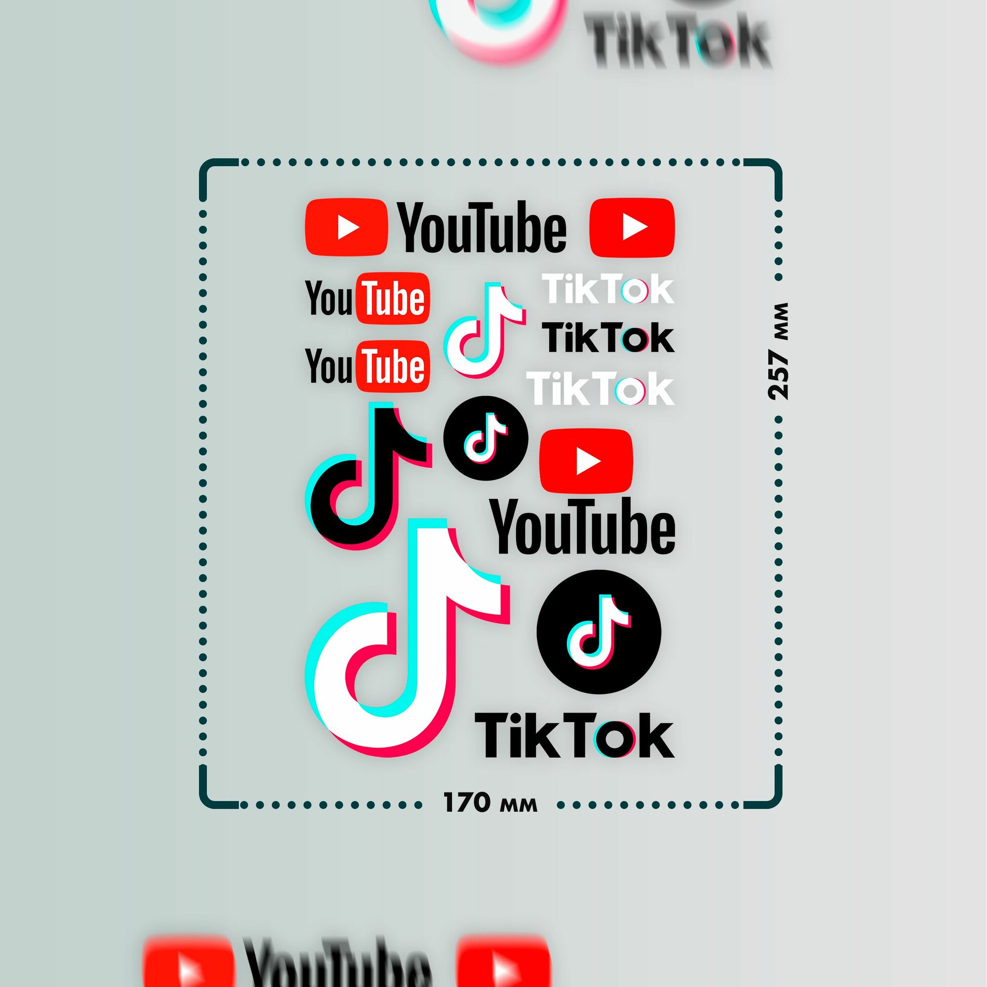 Термонаклейка для одежды тик ток ютуб — фото 1