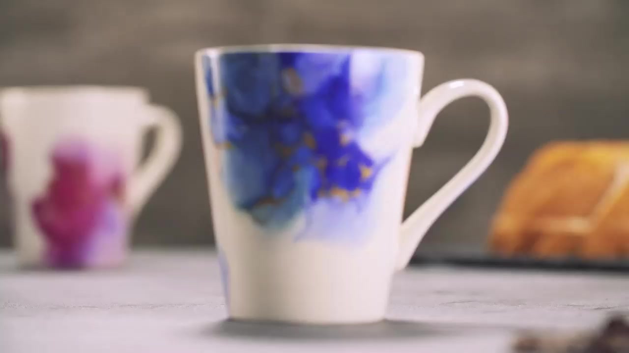 Набор кофейный myCOFFEE Ametyst, 6 кружек с блюдцами, фарфор — фото 1