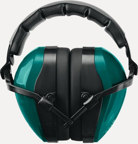 Изображение товара KRAFTOOL защита до 109 дБ, шарнирное крепление чашек, защитные наушники со складным мягким оголовьем (11362)