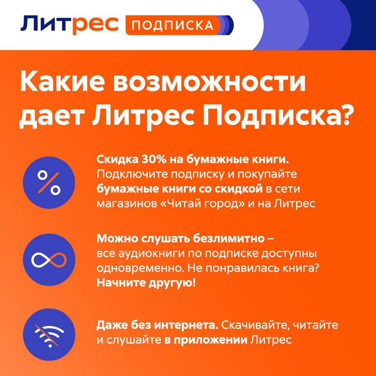 ЛитРес Подписка на 12 месяцев на аудиокниги и электронные книги — фото 1