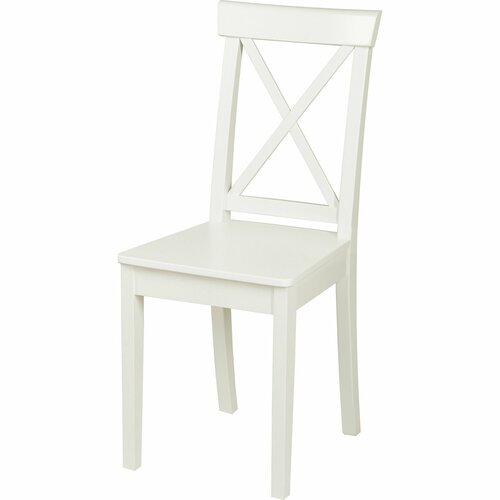 Стул деревянный из массива березы с жестким сиденьем Бергольф Слоновая кость