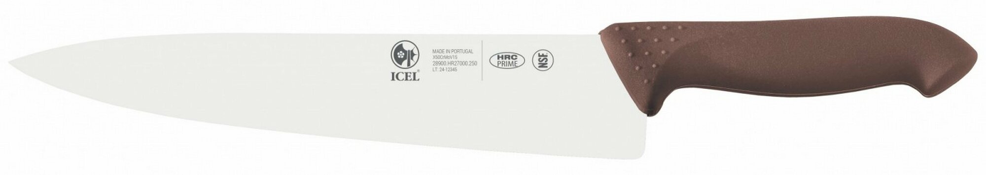 Нож поварской 250/390 мм. Шеф коричневый, узкое лезвие HoReCa Icel