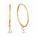 Серьги конго Diamant online, красное золото, 585 проба, фианит