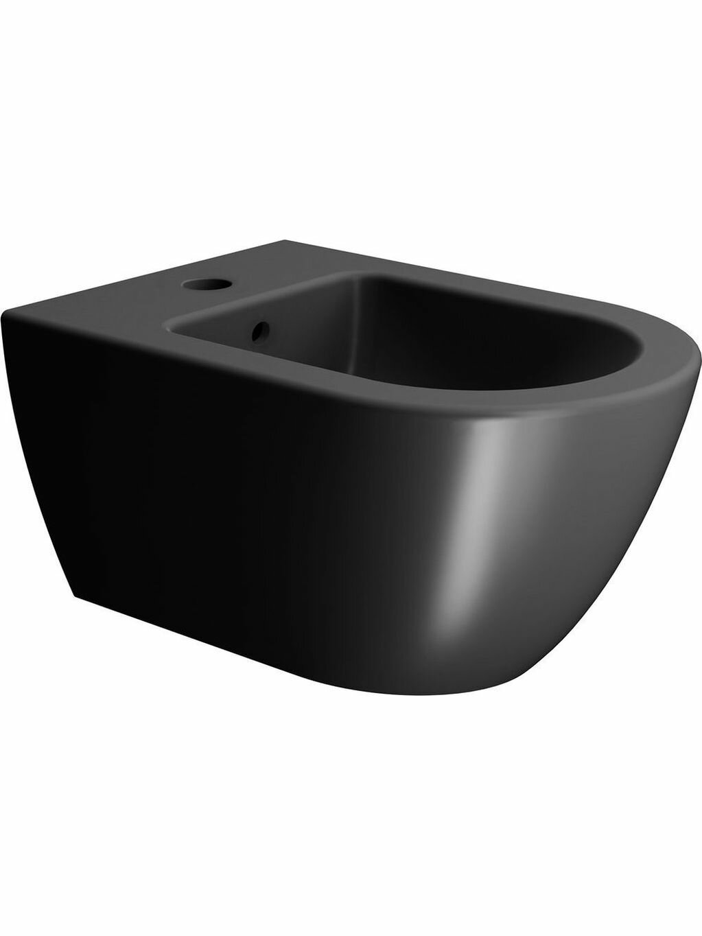 Биде подвесное GSI PURA (550х360х280) перелив, отв. под смеситель, без крепежа, черный 8865126