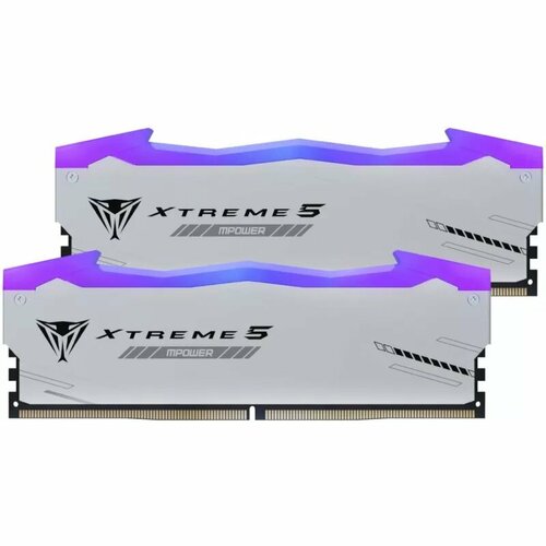 Память DDR5 2x24GB 8000MHz Patriot PVXR548G80C38KM Viper Xtreme 5 RGB RTL Gaming PC5-64000 CL38 DIMM 288-pin 145В с радиатором Ret 26380₽
