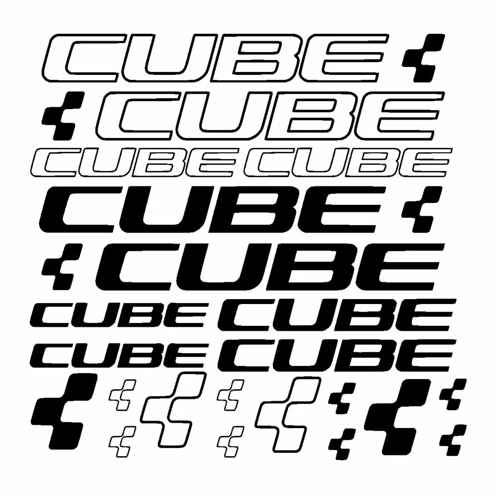 Для CUBE Новый набор наклеек Набор наклеек для велосипеда Спортивная настройка велосипеда, белый