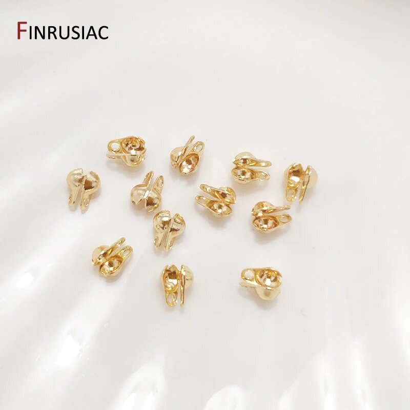 Фитинги для бижутерии FINRUSIAC, золото 14K, 3 мм/4 мм 3mm-100pcs