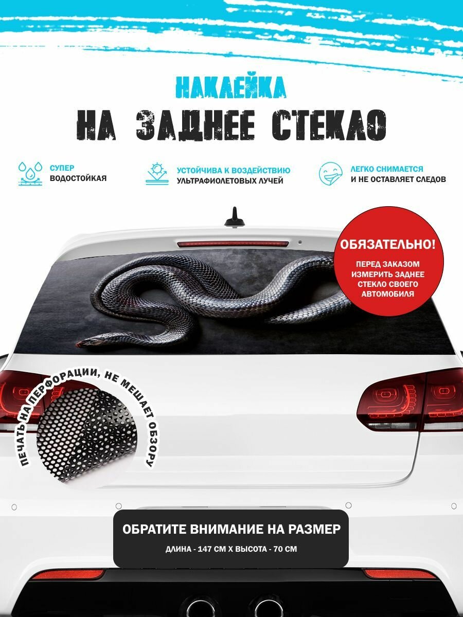 Наклейка на авто 150х70 см Змеи