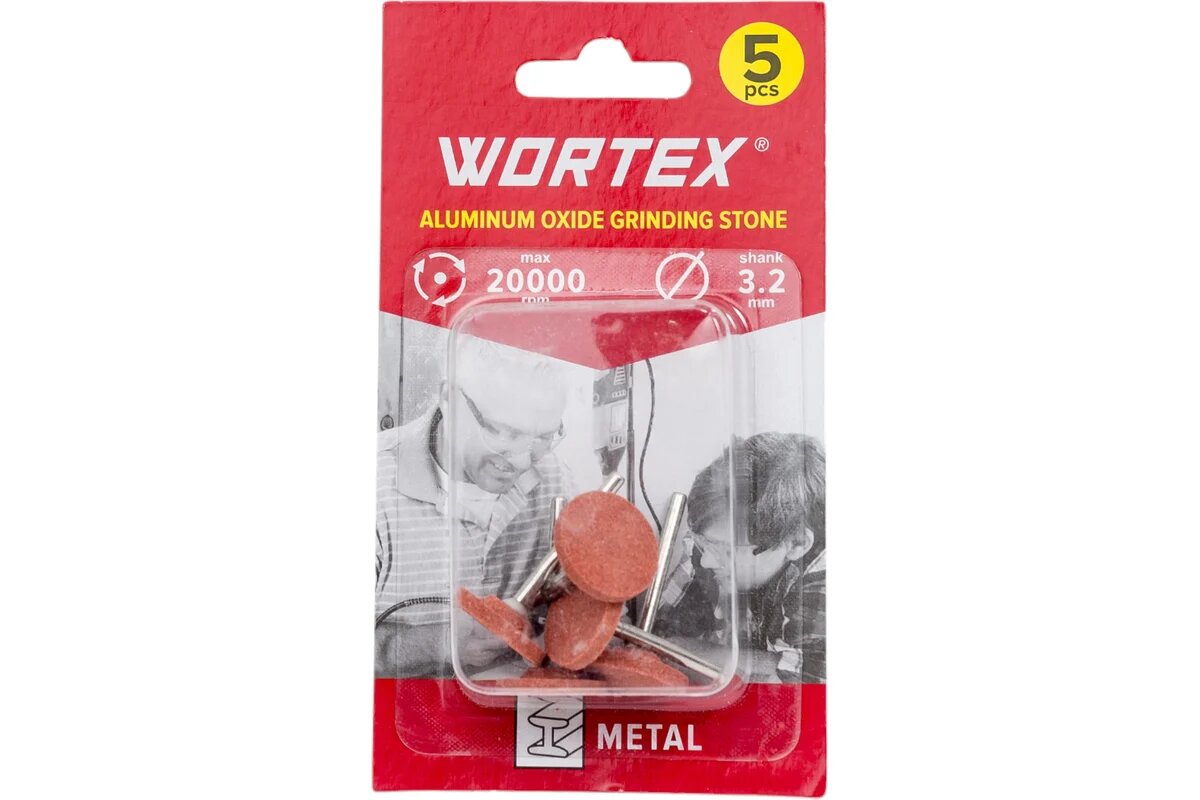 Насадка для гравера шлифовальная 20 мм WORTEX 5 штук (ETCA3220018)