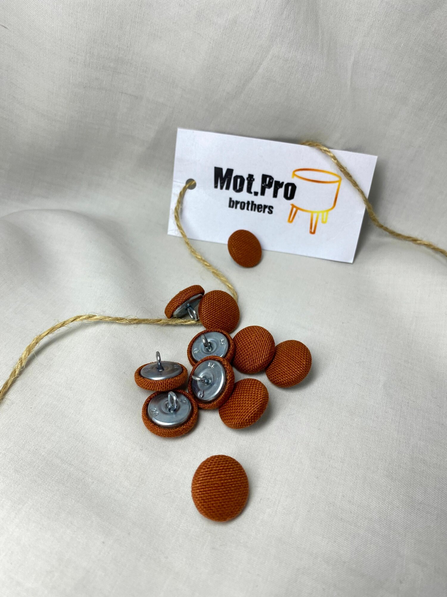Пуговицы декоративные MotPro.brothers, d-18мм , терракот