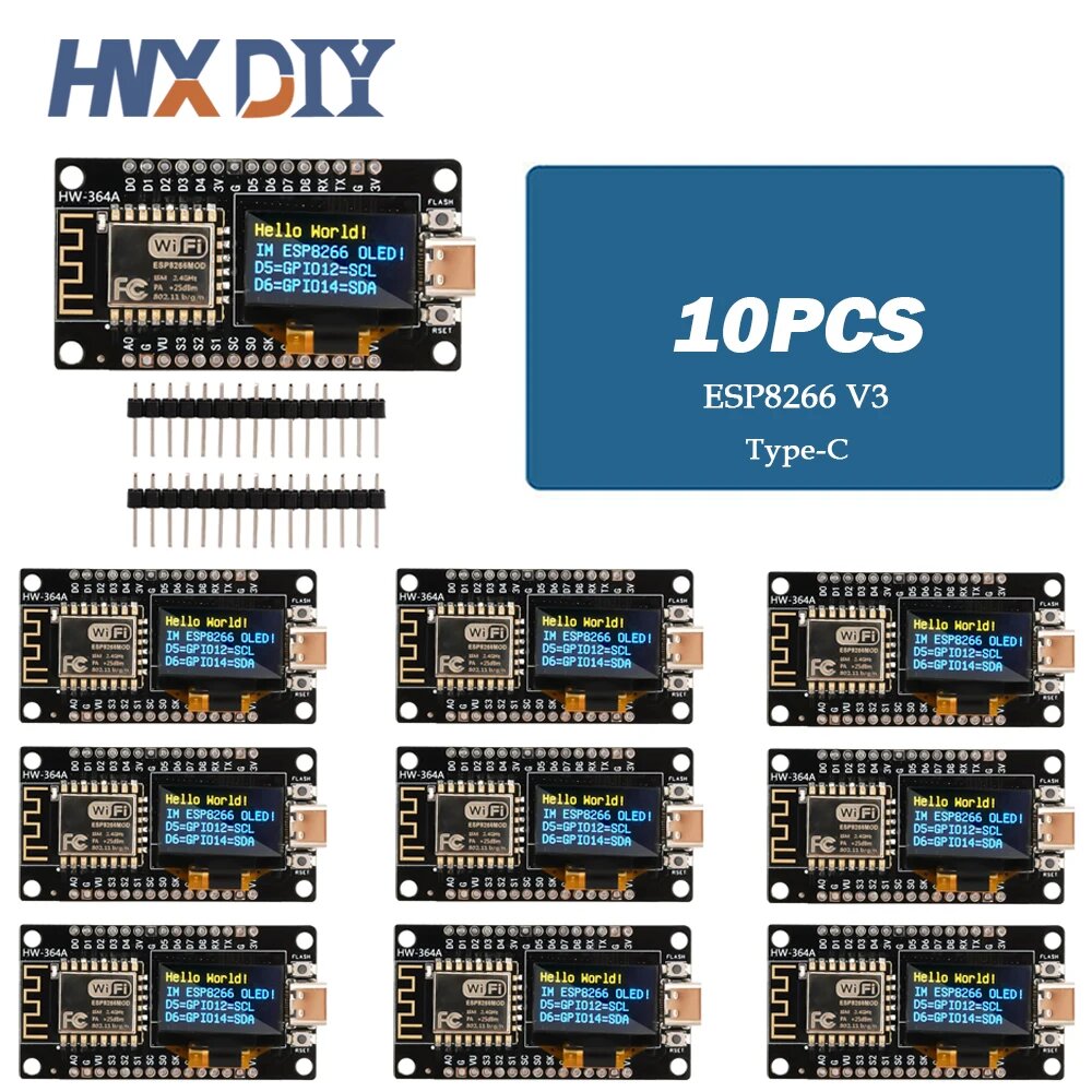 NodeMCU ESP8266 V3 плата с OLED дисплеем