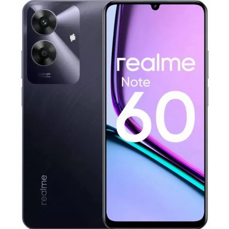 Смартфон Realme Note 60, 6/128 ГБ, Black, черный