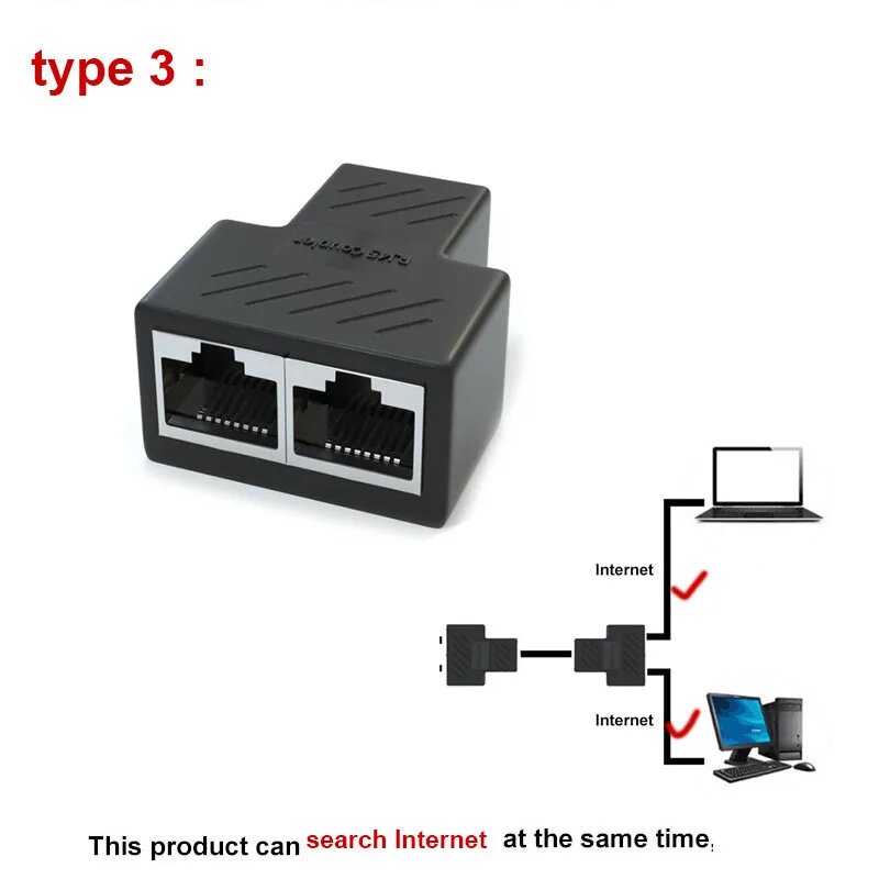 RJ45 разветвитель L1, type 3