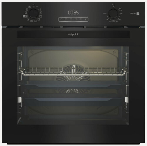 Изображение товара Электрический духовой шкаф Hotpoint HSTF 1231 JSAH BLG 59 см, 72 л, гриль и конвекция, черный