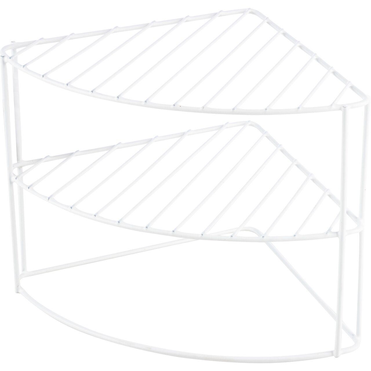 Полка-подставка угловая для кухни 3 уровня 26х26х23 см металл