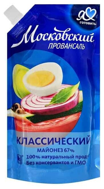 Майонез Московский Провансаль "Я люблю готовить", 67%, 390 г