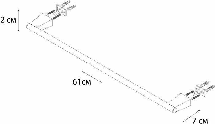 Полотенцедержатель Fixsen Trend FX-97801 черный