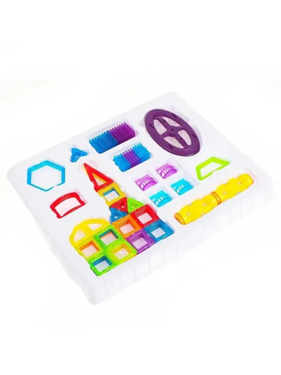 Магнитный конструктор детский 106 деталей — фото 1